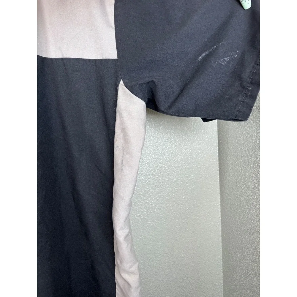 Red Kap XL Mens Mechanic Shop Work Shirt Short Sleeve‎ Black Gray Button Up